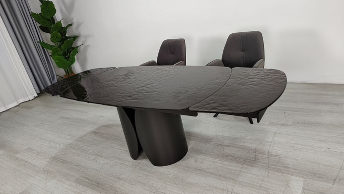 Стол раскладной EDGAR Intarsio 160(240)*90 бронзовый/коричневый фотография