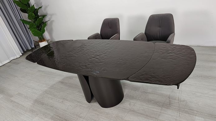 Стол раскладной EDGAR Intarsio 160(240)*90 бронзовый/коричневый фотография