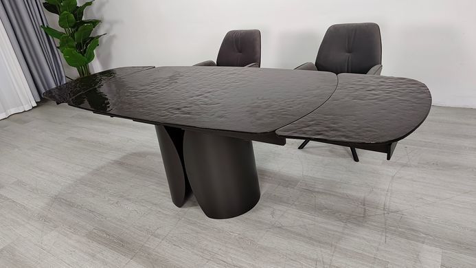 Стол раскладной EDGAR Intarsio 160(240)*90 бронзовый/коричневый фотография