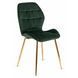 Стул бархатный MEBEL ELITE LUCKY Velvet Зеленый / Золотой фотография