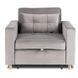 Крісло розкладне MEBEL ELITE SOLOR Velvet Сірий