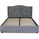 Кровать бархатная MEBEL ELITE APOLLO Velvet 120x200см Серый