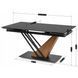 Стол раскладной MEBEL ELITE REX 160(220)х91 см Черный мрамор / Дуб