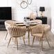 Стілець оксамитовий MEBEL ELITE CAPI Velvet Кремовий / Золотий