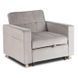 Крісло розкладне MEBEL ELITE SOLOR Velvet Сірий