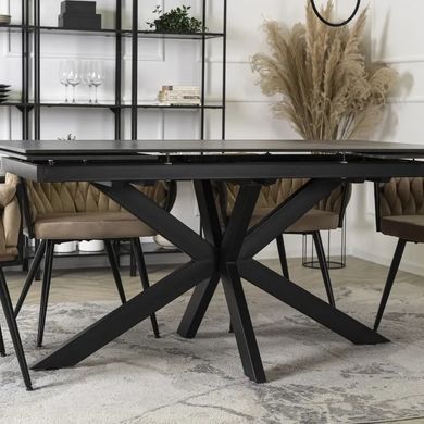 Стіл розкладний MEBEL ELITE BRUNO 160(240)х90 см Чорний фотографія