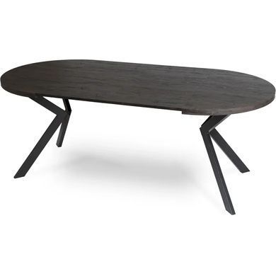 Стол раскладной круглый MEBEL ELITE LUKAS 100(250)х100 см Черный фотография