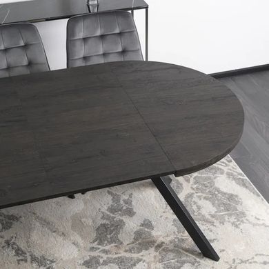 Стол раскладной круглый MEBEL ELITE LUKAS 100(250)х100 см Черный фотография