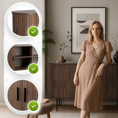Комод MEBEL ELITE TRISH 180 Оріх фотографія