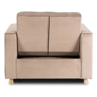 Крісло розкладне MEBEL ELITE SOLOR Velvet Беж фотографія