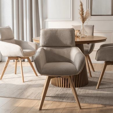 Стілець поворотний MEBEL ELITE DIAS Беж фотографія