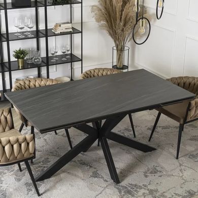 Стіл розкладний MEBEL ELITE BRUNO 160(240)х90 см Чорний фотографія