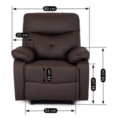 Масажне крісло MEBEL ELITE INTER екошкіра Коричневий фотографія