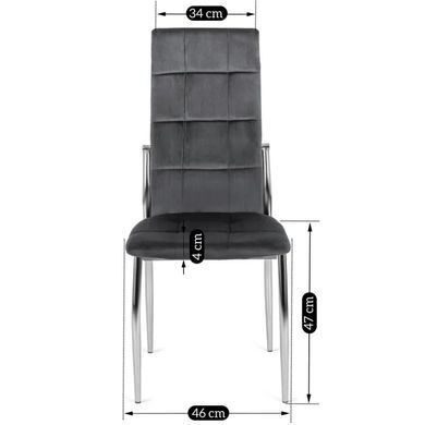 Стул бархатный MEBEL ELITE MOLLY Velvet Серый фотография