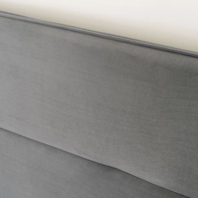 Ліжко оксамитове MEBEL ELITE BOND Velvet 160x200см Сірий фотографія