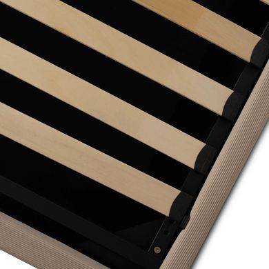 Ліжко двоспальне MEBEL ELITE MARSYLIA Sztruks 160x200 см Беж фотографія