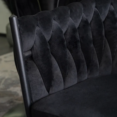 Стілець поворотний оксамитовий MEBEL ELITE LILI Velvet Чорний фотографія
