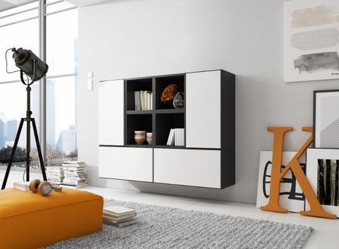 Стенка ROCO 19 Cama Черный Мат / Белый Мат фотография