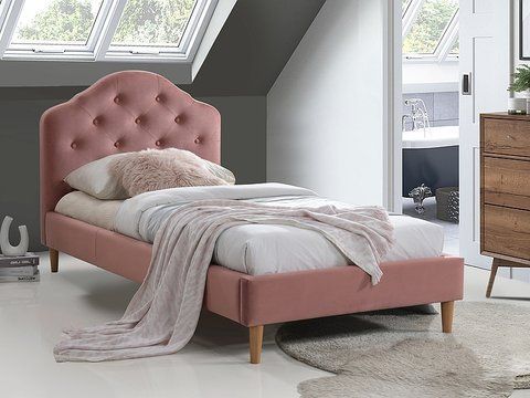 Кровать CHLOE VELVET Signal 90x200 Античная Роза фотография