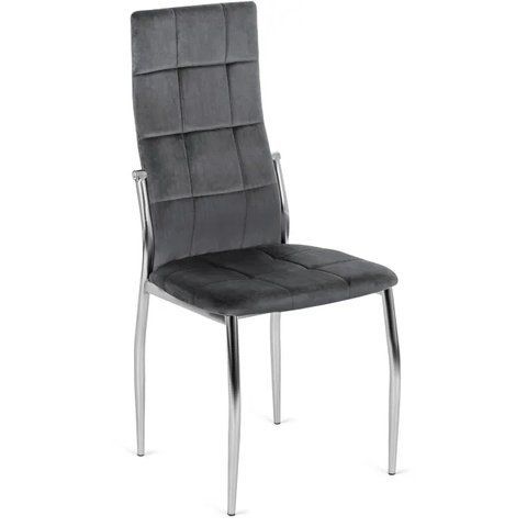 Стілець оксамитовий MEBEL ELITE MOLLY Velvet Сірий фотографія