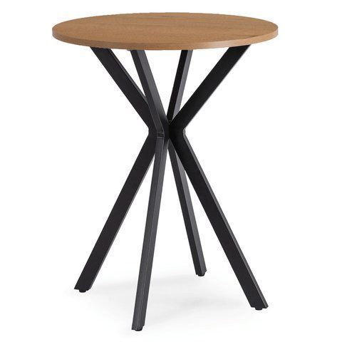 Стол MEBEL ELITE LAUREN 60X60 Дуб золотой/Черный фотография