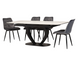 Стіл розкладний TML-815 VETRO 160x90 Білий Мармур / Чорний
