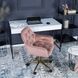 Стілець офісний поворотний оксамитовий MEBEL ELITE MILAN Velvet Рожевий / Золотий