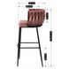 Барный стул бархатный MEBEL ELITE FLORES Velvet черный / розовый