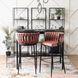 Барный стул бархатный MEBEL ELITE FLORES Velvet черный / розовый