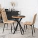 Стіл MEBEL ELITE LAUREN 60X60 Дуб золотий / Чорний