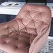 Стілець офісний поворотний оксамитовий MEBEL ELITE MILAN Velvet Рожевий / Золотий
