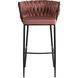 Барный стул бархатный MEBEL ELITE FLORES Velvet черный / розовый