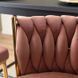 Барный стул бархатный MEBEL ELITE FLORES 2 Velvet Розовый / золотой