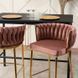 Барный стул бархатный MEBEL ELITE FLORES 2 Velvet Розовый / золотой