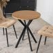 Стіл MEBEL ELITE LAUREN 60X60 Дуб золотий / Чорний