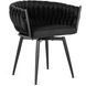 Стілець поворотний оксамитовий MEBEL ELITE LILI Velvet Чорний