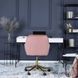 Стілець офісний поворотний оксамитовий MEBEL ELITE MILAN Velvet Рожевий / Золотий