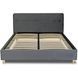 Ліжко оксамитове MEBEL ELITE BOND Velvet 160x200см Сірий