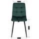 Стул бархатный MEBEL ELITE PERU Velvet, Зеленый