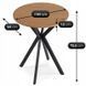 Стіл MEBEL ELITE LAUREN 60X60 Дуб золотий / Чорний