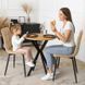 Стіл MEBEL ELITE LAUREN 60X60 Дуб золотий / Чорний