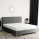 Ліжко оксамитове MEBEL ELITE BOND Velvet 160x200см Сірий