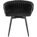 Стілець поворотний оксамитовий MEBEL ELITE LILI Velvet Чорний