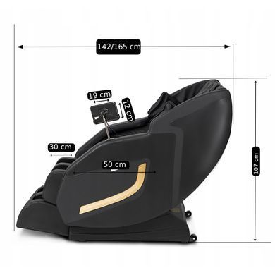Массажное кресло MEBEL ELITE PX PRO MAX экокожа черный фотография