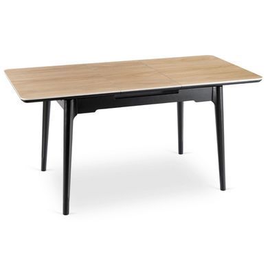 Стіл розкладний MEBEL ELITE SAMER 138(178)х80 см Дуб /Чорний фотографія