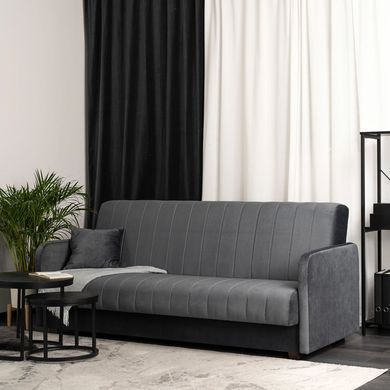 Набір з 2х диванів розкладних MEBEL ELITE PORTO 198 см Сірий фотографія