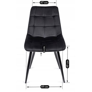 Комплект стіл розкладний MEBEL ELITE CLARK 120(160)х80 см Дуб артизан/чорний +4 стільці RIO Чорний фотографія