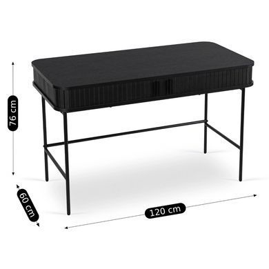 Письменный стол MEBEL ELITE TRISH 120 см черный фотография
