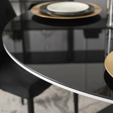 Стіл круглий MEBEL ELITE ALLEN 120 см Чорний фотографія