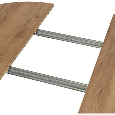 Стіл кухонний розкладний MEBEL ELITE HARRY 102(142)х102 Дуб крафт/Білий фотографія